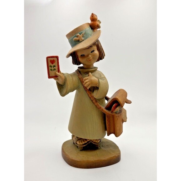 ARNI Ferrandiz Love Letter Carved Wood Figurine Used - Picture 1 of 12